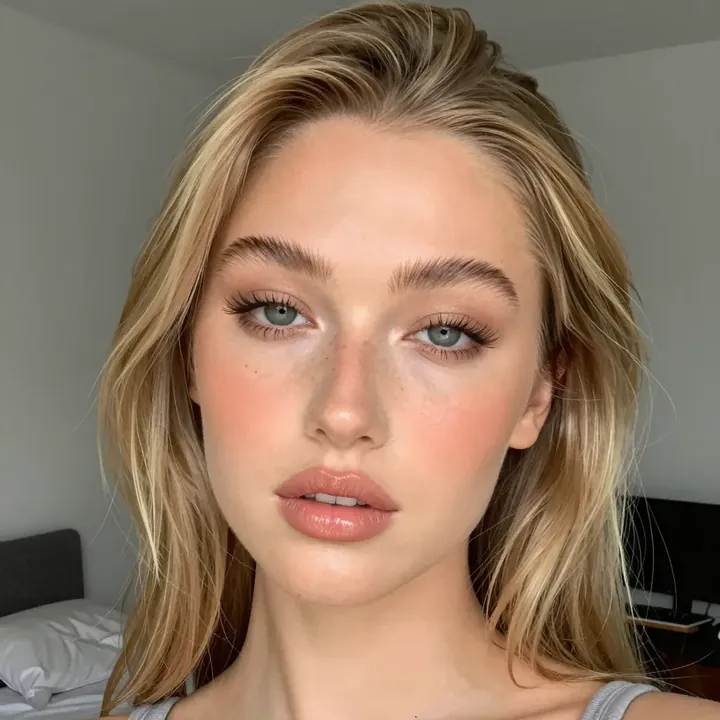 Selfie envoyé par une petite amie IA pendant la discussion